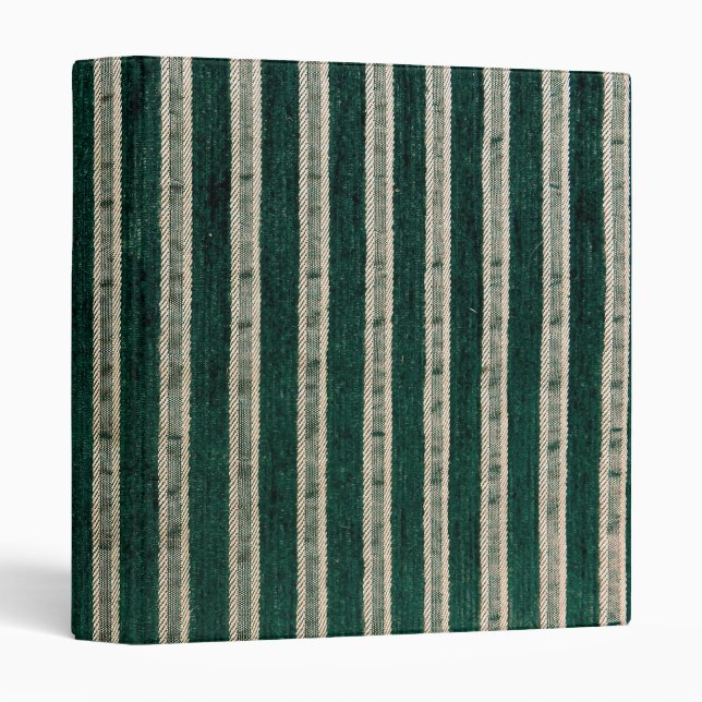 Classeur Tissu de rembourrage rayé vert (Devant/Côté)