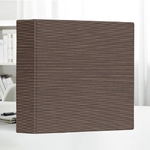 Classeur Tissu Lin Chocolat Texture Simple Vierge