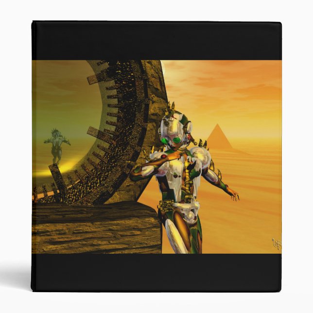 Classeur TITAN DANS LE DÉSERT D'HYPERION, BROSSE jaune vert (Devant)