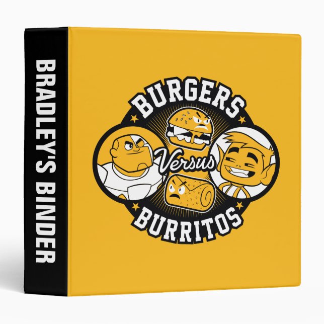 Classeur Titans Ados, allez ! | Burgers contre Burritos (Devant/Côté)