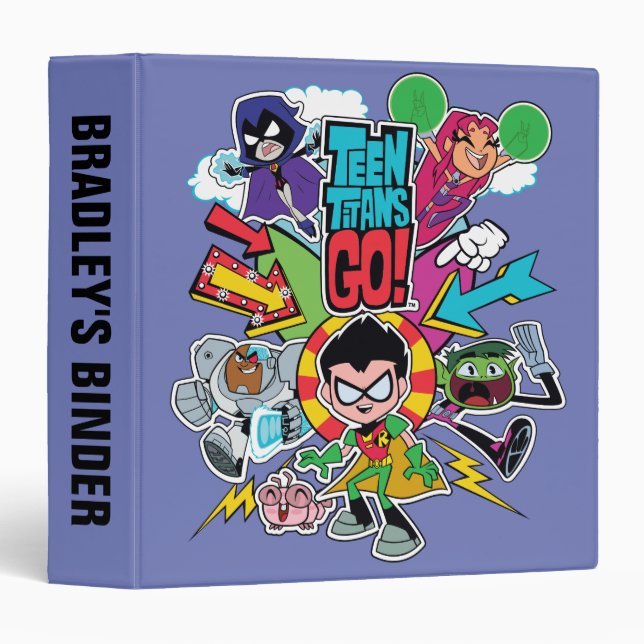 Classeur Titans Ados, allez ! | Graphique Flèche d'équipe (Devant/Côté)