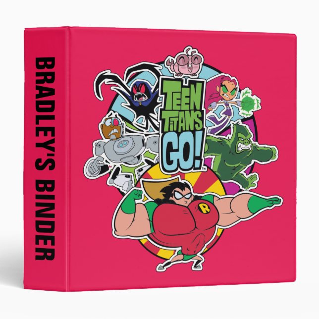 Classeur Titans Ados, allez ! | Graphique Groupe d'équipes (Devant/Côté)