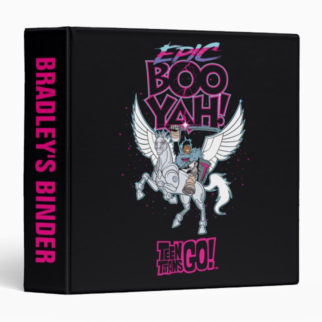 Classeur Titans Ados, allez ! | Warrior Cyborg équitation P (Devant/Côté)