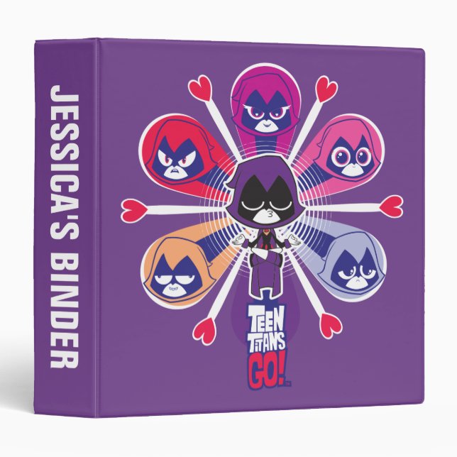 Classeur Titans Ados, partez ! | Emoticlones de Raven (Devant/Côté)