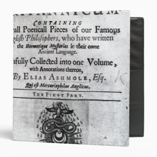 Classeur Titlepage 'Theatrum Chemicum Britannicum