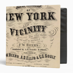 Classeur Titre Page Atlas of New York, environs