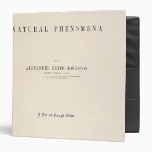 Classeur Titre Page atlas physique des phénomènes naturel