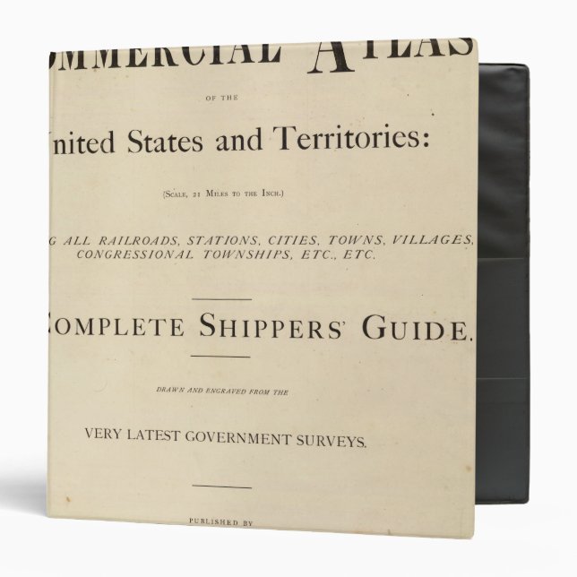 Classeur Titre Page Nouveau atlas commercial (Devant/Intérieur)