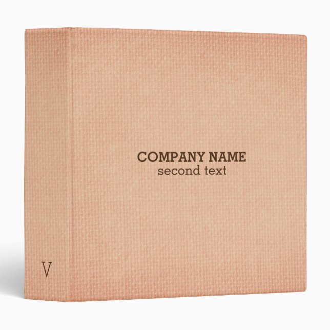 Classeur toile beige (Devant/Côté)