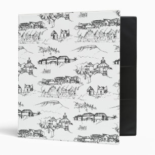 Classeur Toile Chattanooga noir et blanc