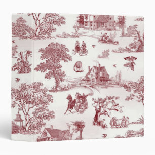 Classeur Toile De Jouy - après-midi vintage