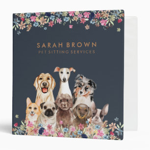 Classeur Toiletteur de chien mignon marron marine Petit Mei