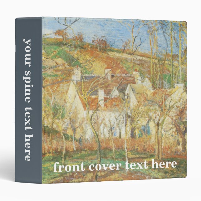 Classeur Toits rouges, Coin d'un village, Hiver par Pissarr (Devant/Côté)