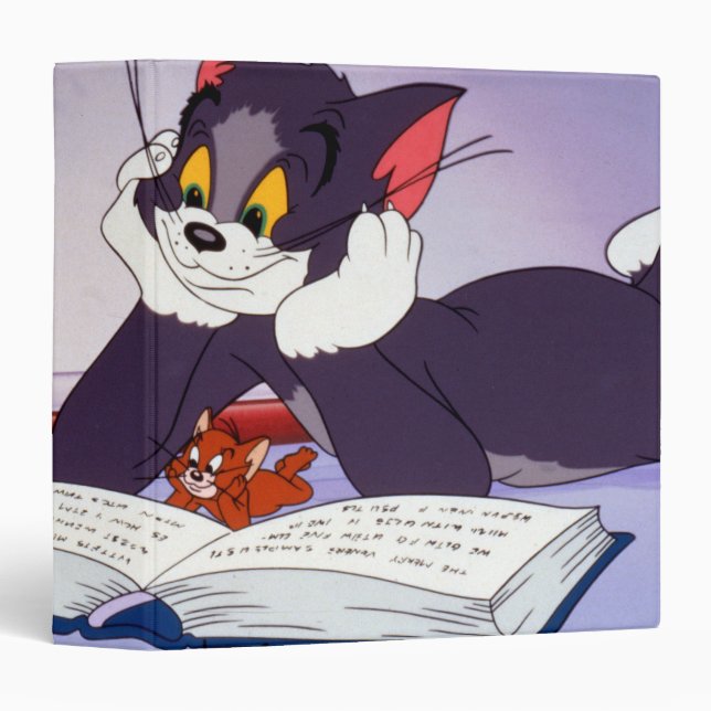Classeur Tom Et Jerry Lecture Livre Autographié (Devant/Côté)