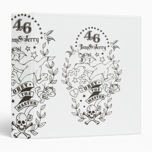 Classeur Tom et Jerry Obey Le Maître 1 (Devant/Côté)