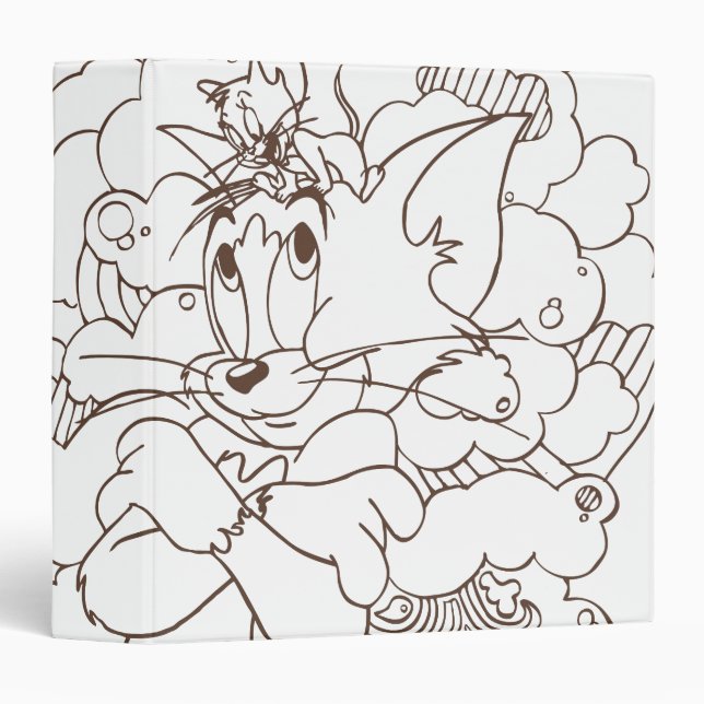 Classeur Tom et Jerry Outline (Devant/Côté)