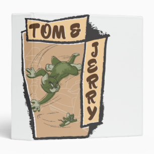 Classeur Tom et Jerry sur un canapé tan
