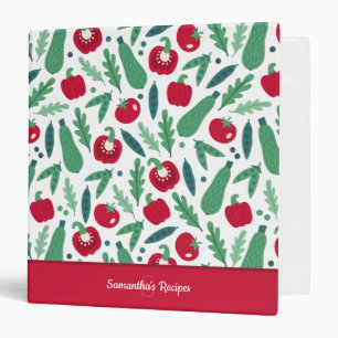 Classeur Tomate + Concombre Motif végétal w Nom Recette