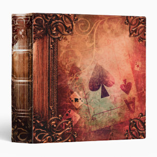 Classeur Tome antique de joli as de pique d'imaginaire