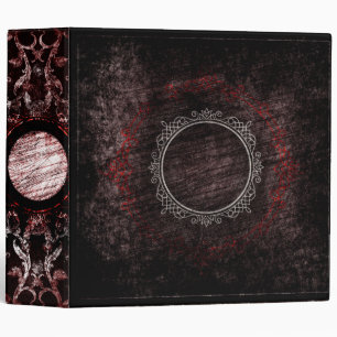 Classeur Tome antique de lune gothique rouge et noire