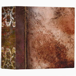 Classeur Tome antique en cuir Brown âgé rustique