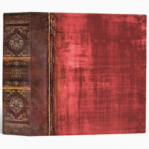 Classeur Tome antique en cuir rouge et Brown de Faux