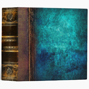 Classeur Tome antique grunge bleu patiné