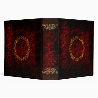 Classeur Tome antique rouge de noir et d'or