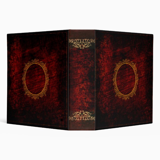 Classeur Tome antique rouge de noir et d'or (Arrière-plan)