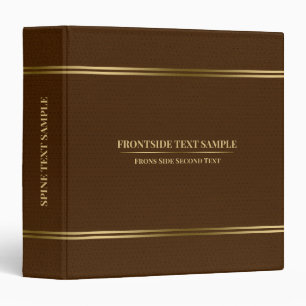 Classeur Tons dorés Tons Tissus En Cuir Brown Foncé