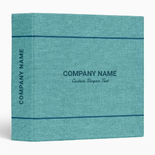 Classeur Tons Turquoise Vert Linge Brûlap Tissu Look