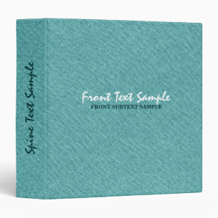 Classeur Tons verts turquoises Linge Burlap Revêtement tiss
