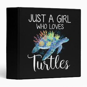 Classeur Tortue Aquarelle Océan Mer Juste Une Fille Qui Ai