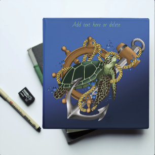Classeur Tortue de mer bleu vert