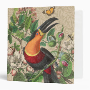 Classeur Toucan Jungle Tropical Bird Belle antique