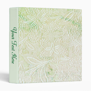 Classeur Touche de floral vert brodé 2