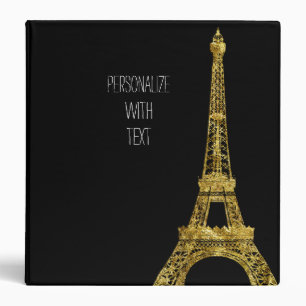 Classeur Tour Eiffel de charme d'or