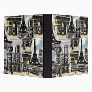 Classeur Tour Eiffel vintage de collage de voyage de Paris