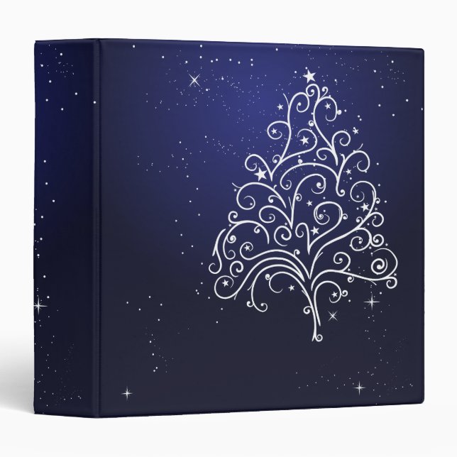 Classeur tourbillon carnet des arbres de noël (Devant/Côté)