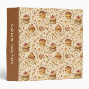 Classeur Tourbillon de Cupcake Vintage Élégance de Pâtisser