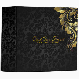 Classeur Tourbillon Or Et Damas Noir