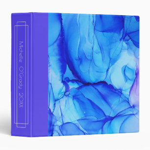 Classeur Tourbillons abstraits de couleur indigo violet Enc