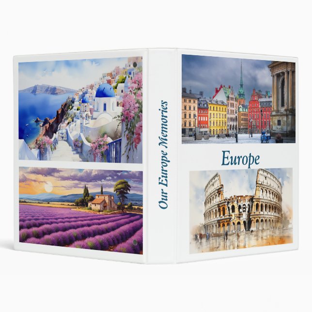 Classeur Touring Europe Family Photo Scrapbook Album 3 Ring (Arrière-plan)
