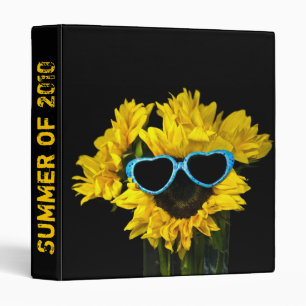Classeur tournesol avec lunettes de soleil