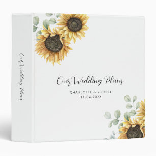 Classeur Tournesol floral vert Mariage botanique