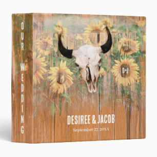 Classeur Tournesol rustique Taureau Floral Ouest