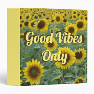 Classeur Tournesols brillants Good Vibes uniquement