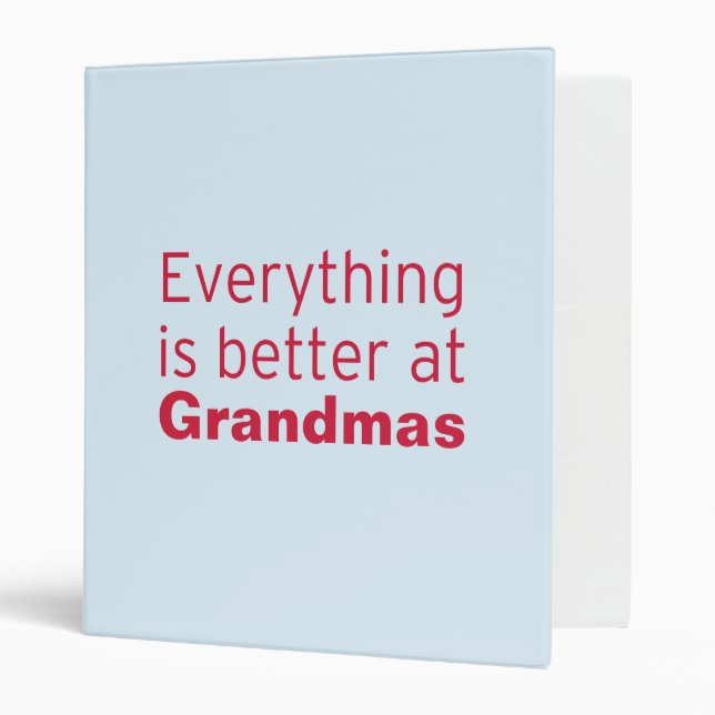 Classeur Tout est meilleur à la grand-maman (Devant/intérieur)
