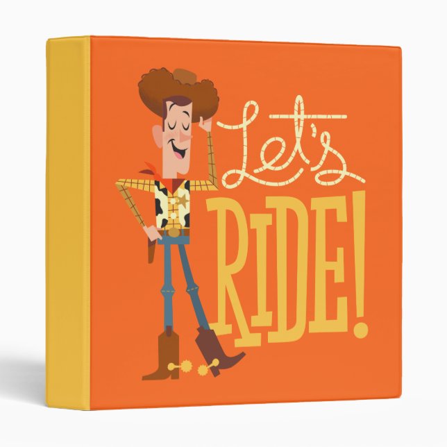 Classeur Toy Story 4 | Illustration en bois "Ride" (Devant/Côté)