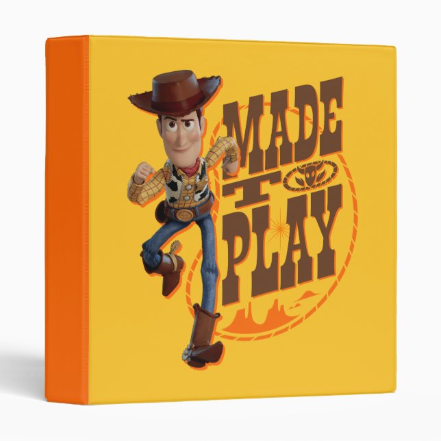 Classeur Toy Story 4 | Woody "Fait pour jouer" (Devant/Côté)